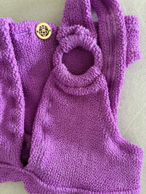 Lilac Bralette Ring Crinkle Bikini Set